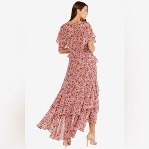 Misa Los Angeles Red Floral Maxi Dress
